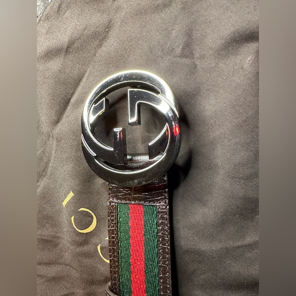 Gucci web belt with buckle, size 90/36 - Picture 6 of 17